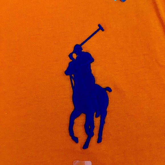 BRAND NEW Polo by Ralph Lauren Men's Xtra Large Bright Orange Tee Shirt - Picture 5 of 6